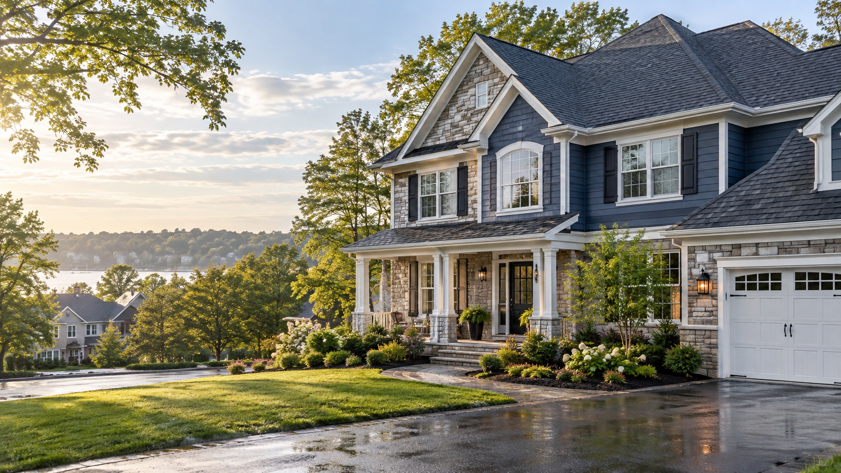 Maryland home with a newly installed architectural shingle roof